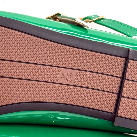 Patent Double Buckle Strap Mary Jane Square Toe Classic Retro Ballet Flats 7.5 - Picture 8 of 9